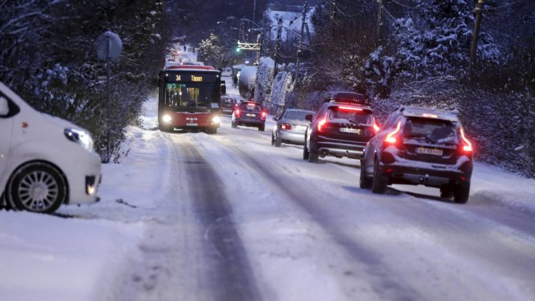 Des routes glissantes et glacées
