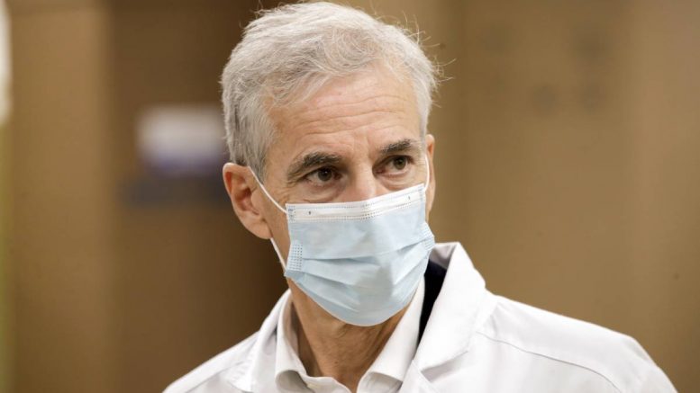 Jonas Gahr Støre - masque facial