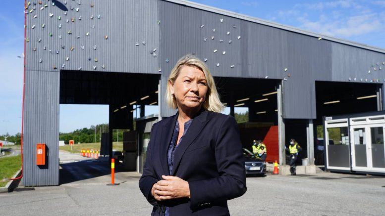 Monica Mæland - frontière Svinesund