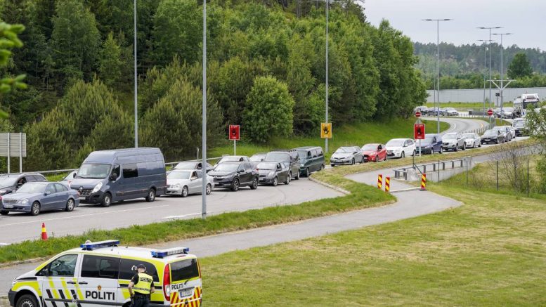 File d'attente au poste frontière de Svinesund