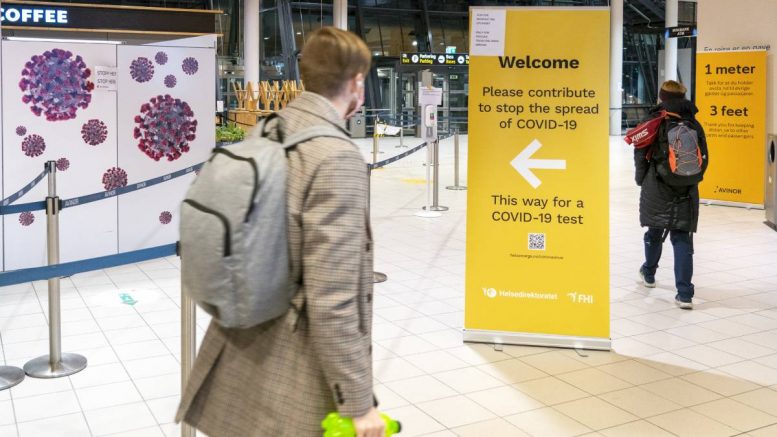Test corona à l'aéroport