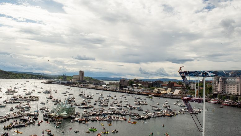 Plongée falaise Red Bull Oslo