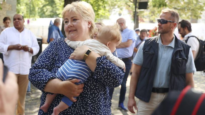 Erna Solberg - enfant
