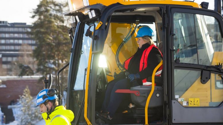 Erna Solberg - chantier