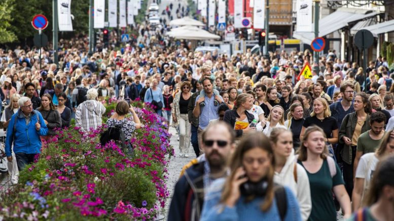 Foule à Oslo