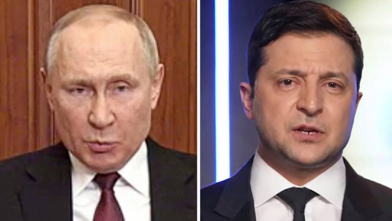 Vladimir Poutine - Volodymyr Zelensky